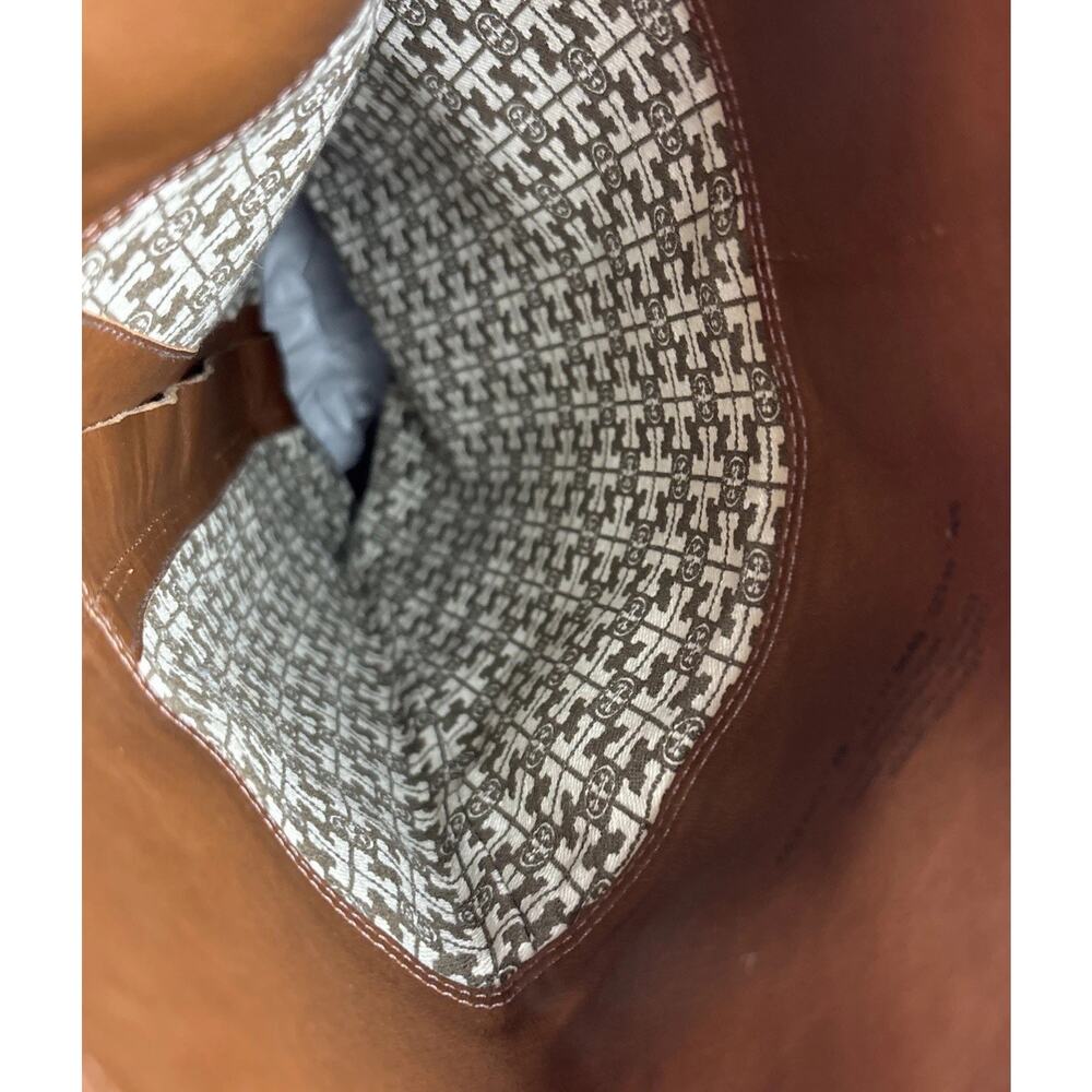 Tory Burch Brown Leather Knee High Riding Boots Round Toe Women Size 10 M - Picture 10 of 12